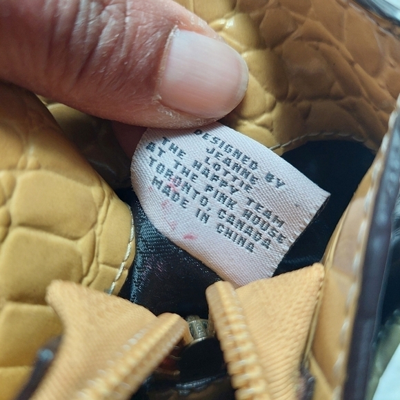 Jeanne Lottie 3-Tone Synthetic Alligator Embossed Satchel Bag - Picture 11 of 16